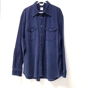 Jwn Mens Long Sleeve Button Down Shirt Size XXL Blue